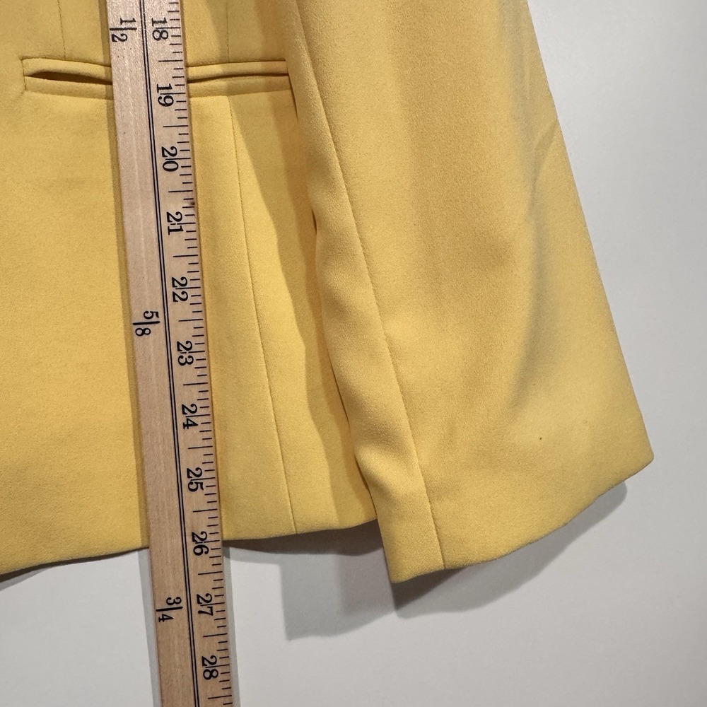 Tahari Blazer Womens 16 Yellow Double Breasted Career Jacket Tailored Old Money - Picture 7 of 11